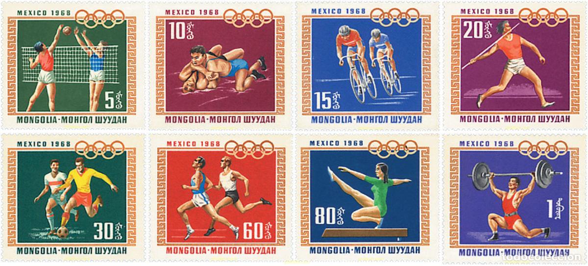 Selos: 68135 MNH MONGOLIA 1968 19 JUEGOS OLIMPICOS VERANO MEXICO 1968