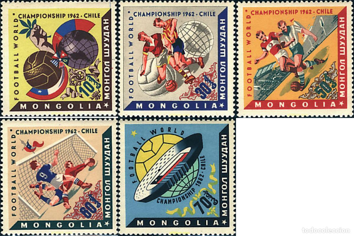 Sellos: 76505 MNH MONGOLIA 1962 COPA DEL MUNDO DE FUTBOL. CHILE-62