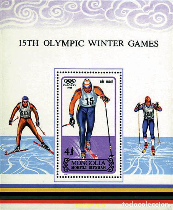 Sellos: 71385 MNH MONGOLIA 1988 15 JUEGOS OLIMPICOS INVIERNO CALGARY 1988