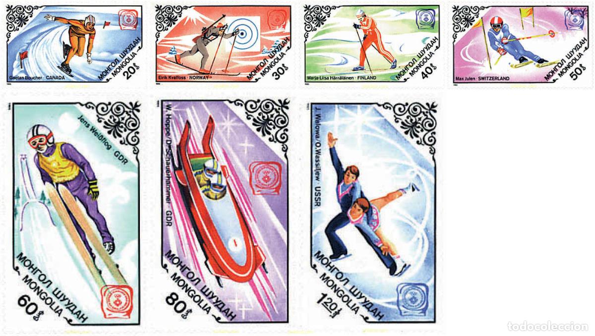 Sellos: 73137 MNH MONGOLIA 1984 MEDALLISTAS DE LOS 14 JUEGOS OLIMPICOS DE INVIERNO. SARAJEVO 1984