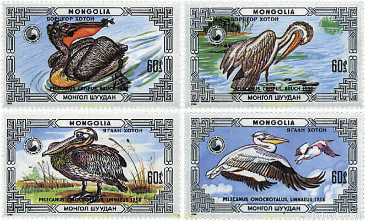 Sellos: 34513 MNH MONGOLIA 1986 PELICANOS - Foto 1