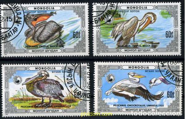 Sellos: 207201 USED MONGOLIA 1986 PELICANOS - Foto 1