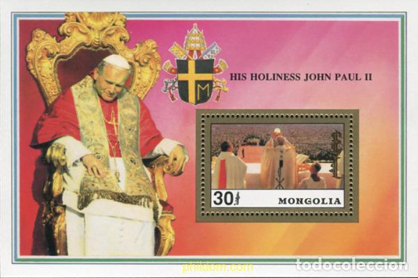 Sellos: 345375 MNH MONGOLIA 1992 PAPA JUAN PABLO II
