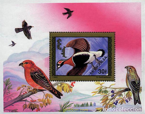 Sellos: 345501 MNH MONGOLIA 1992 AVES - Foto 1