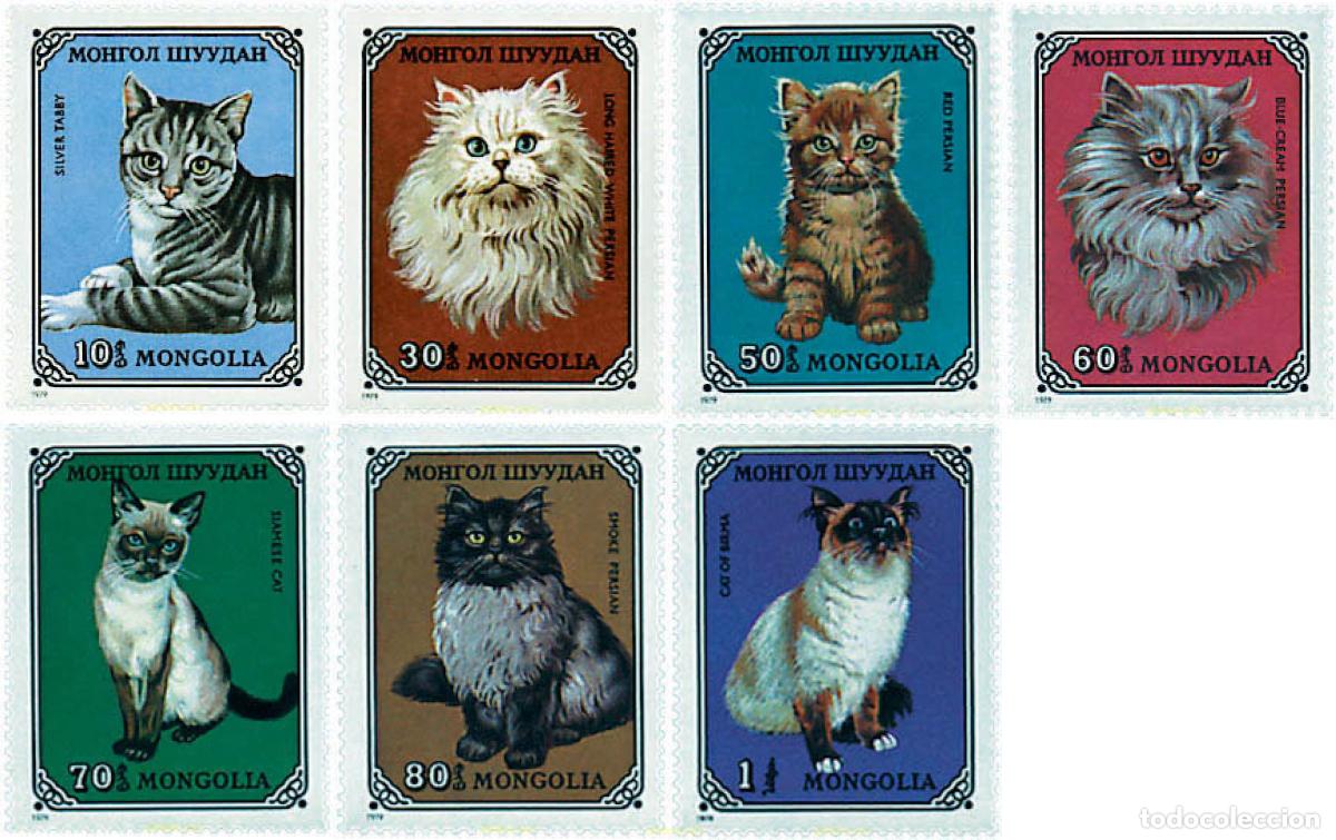 Sellos: 37611 MNH MONGOLIA 1979 GATOS DE RAZA