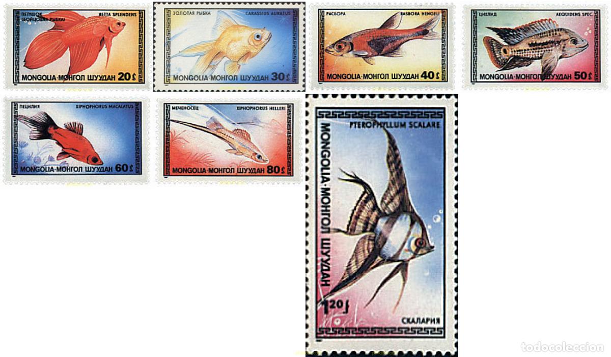 Sellos: 37842 MNH MONGOLIA 1987 PECES