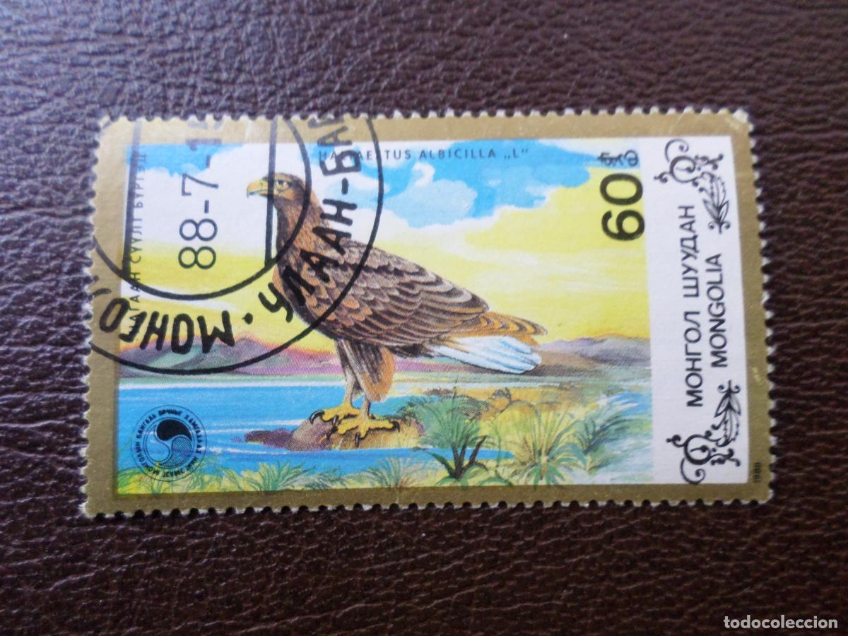 Sellos: mongolia, 1988, fauna protegida, aguila pescadora, Yvert 1604