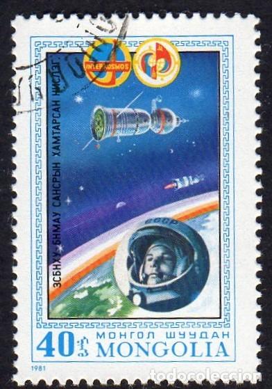 Sellos: Mongolia. Vostoc 1 y Gagarin. 1981. YT-1108. Usado
