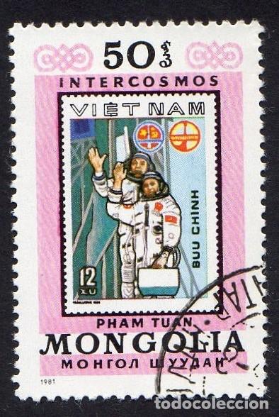 Sellos: Mongolia. Programa espacial &rdquo;Inter cosmos&rdquo;. 1981. YT-BF68J. Usado