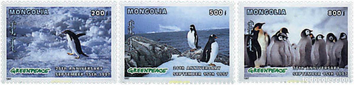 Sellos: 795973 MNH MONGOLIA 1997 26 ANIVERSARIO DE GREENPEACE