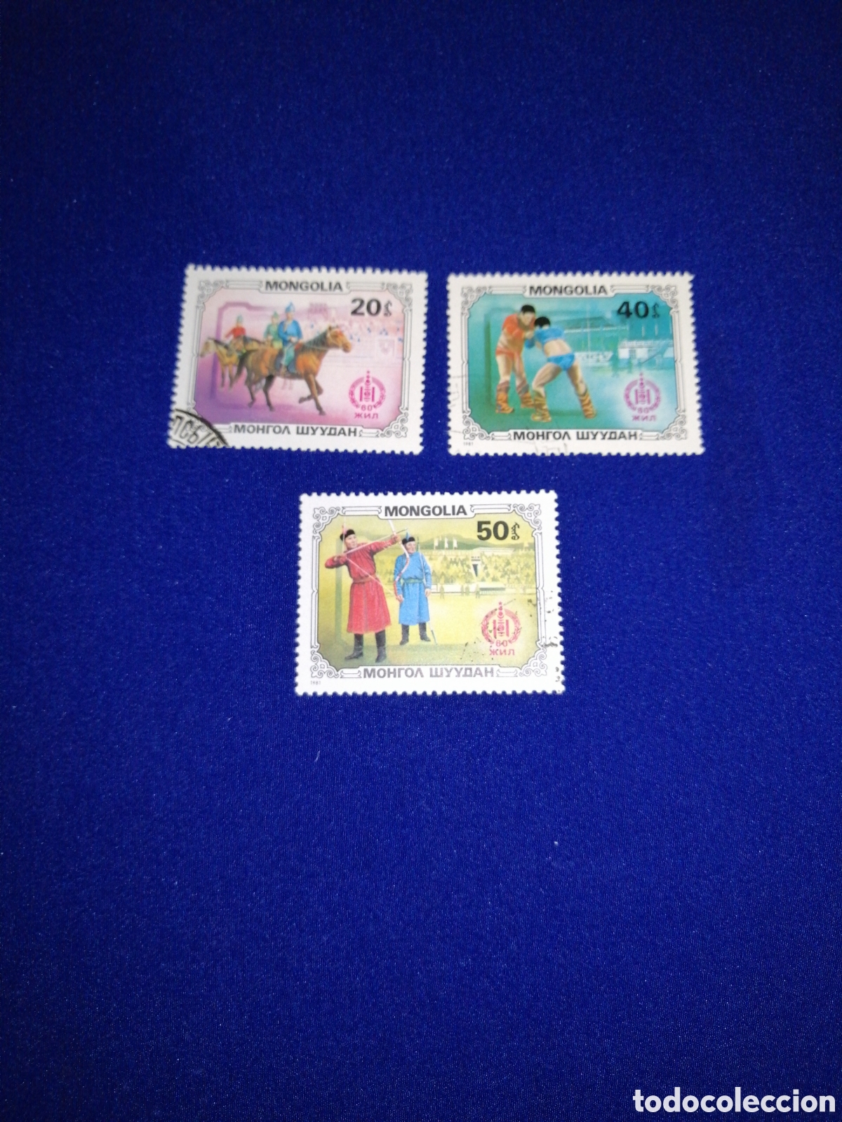 Timbres: MONGOLIA LOTE TRADICIONES SELLOS USADOS MATASELLADOS