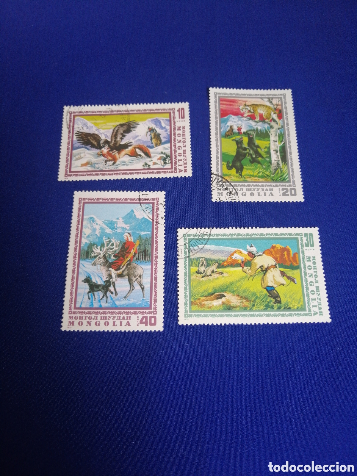 Stamps: MONGOLIA LOTE CAZA SELLOS USADOS MATASELLADOS