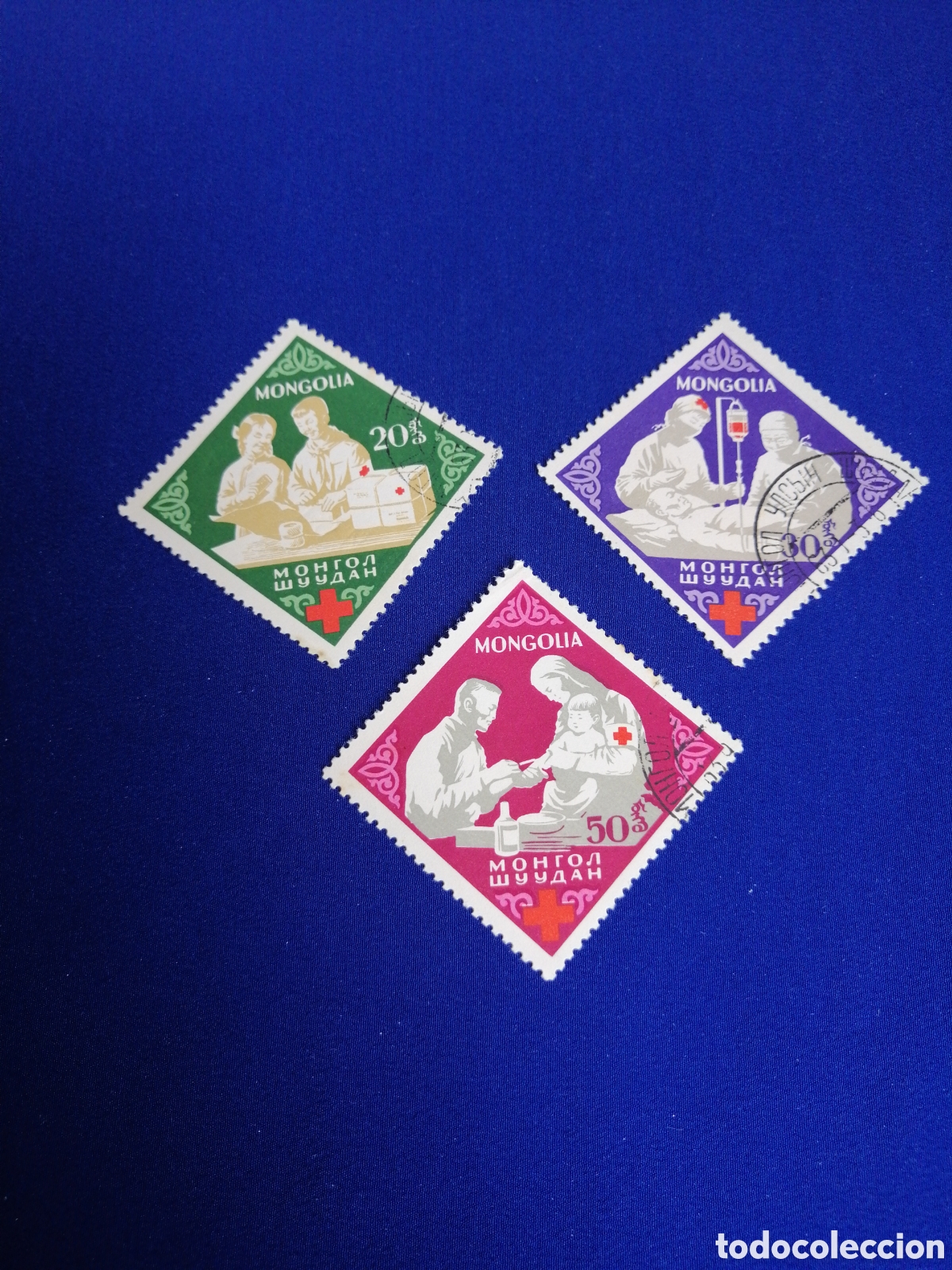 Stamps: MONGOLIA LOTE MEDICINA SELLOS USADOS MATASELLADOS