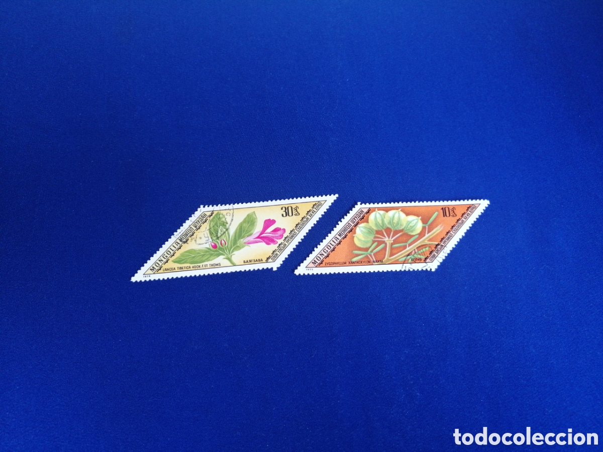 Timbres: MONGOLIA LOTE FLORES SELLOS USADOS MATASELLADOS