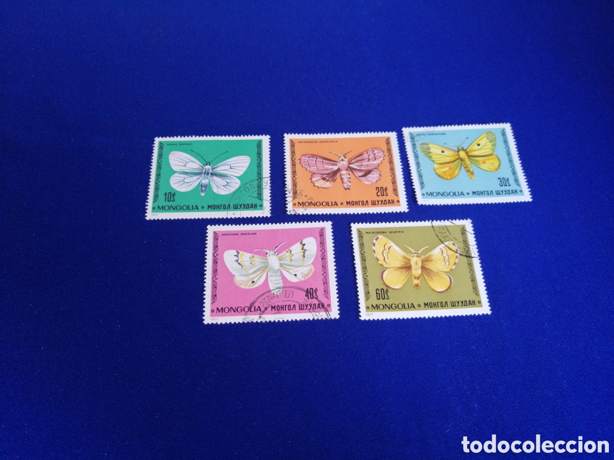 Stamps: MONGOLIA LOTE MARIPOSAS SELLOS USADOS MATASELLADOS