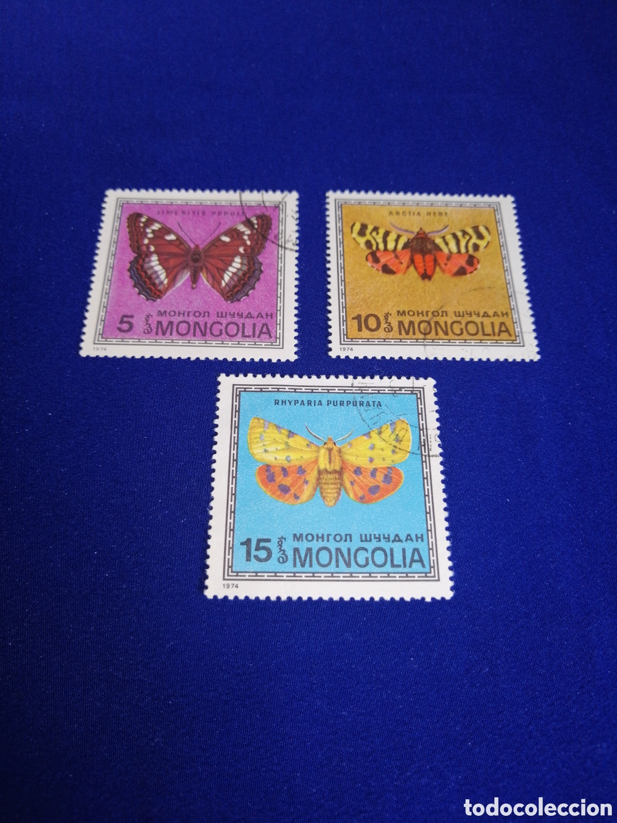 Stamps: MONGOLIA LOTE MARIPOSAS SELLOS USADOS MATASELLADOS