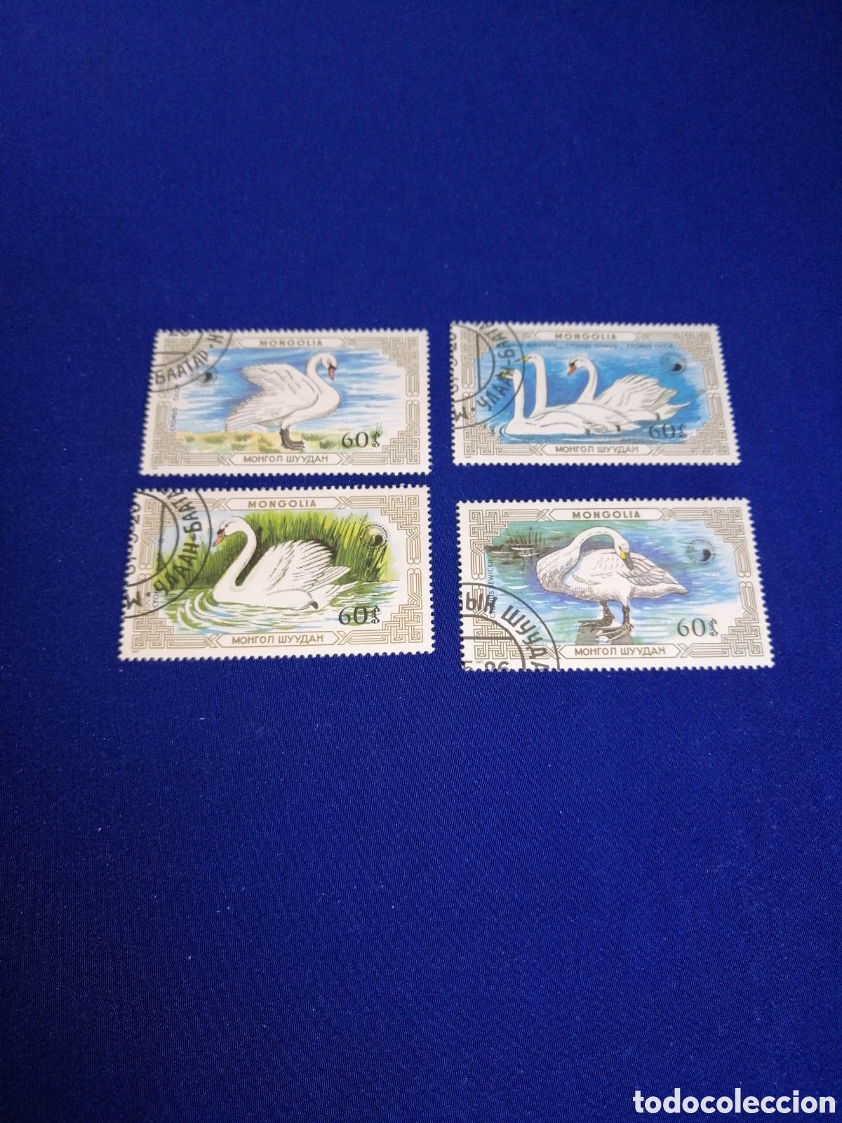 Briefmarken: MONGOLIA LOTE CISNES SELLOS USADOS MATASELLADOS