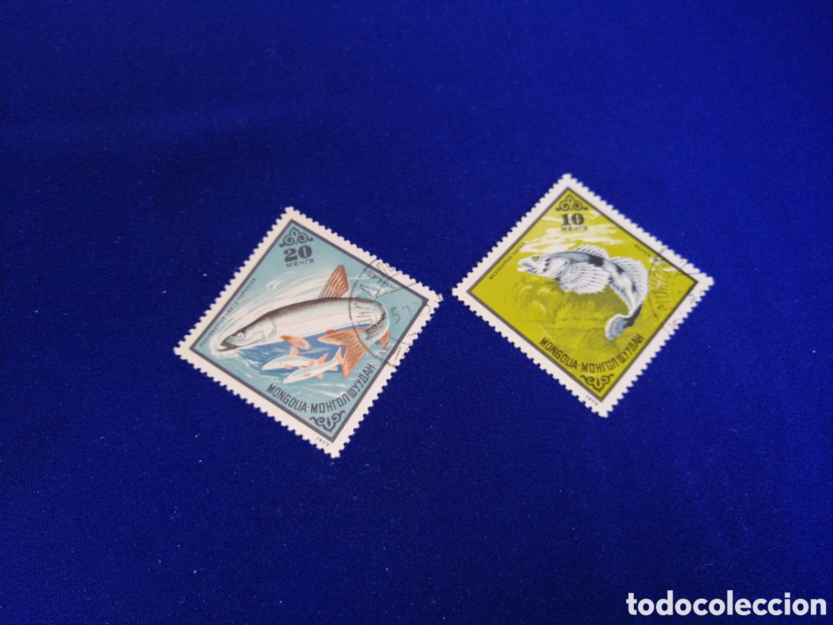 Francobolli: MONGOLIA LOTE PECES SELLOS USADOS MATASELLADOS