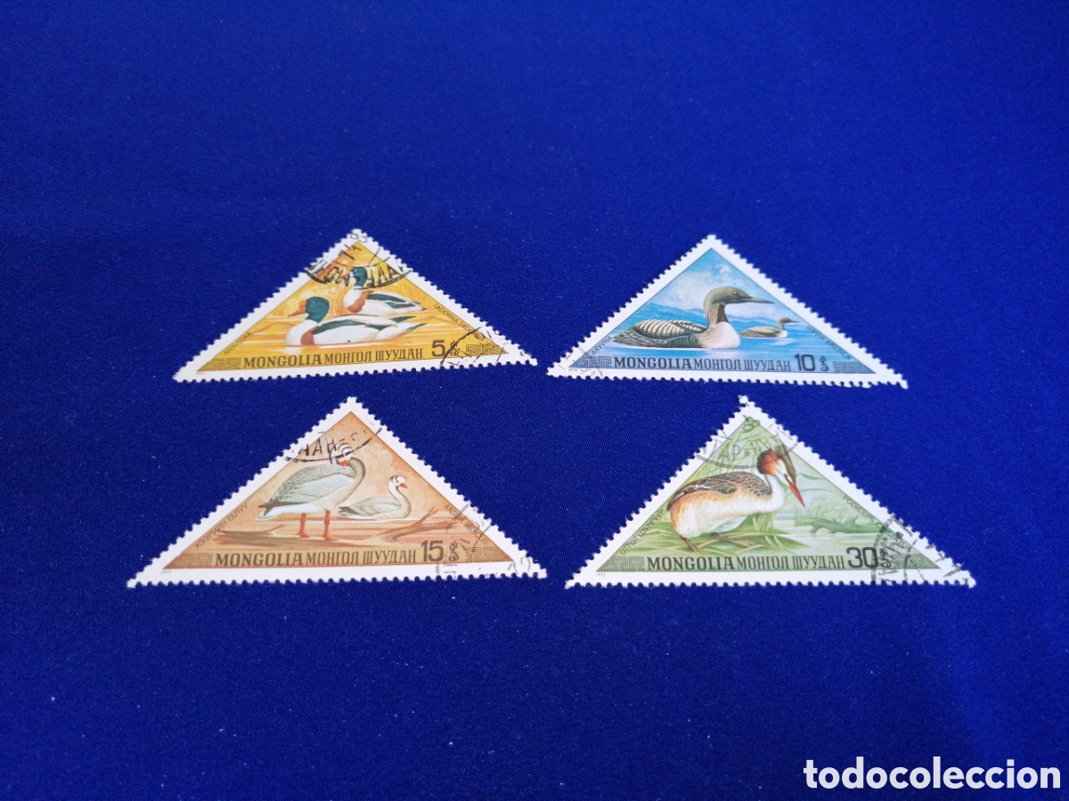 Selos: MONGOLIA LOTE AVES SELLOS USADOS MATASELLADOS