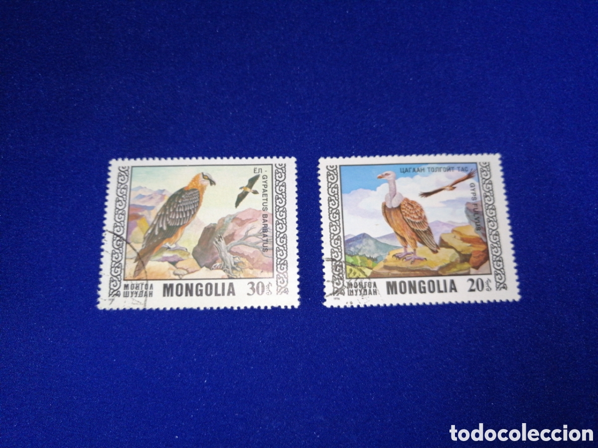 Stamps: MONGOLIA LOTE AVES BUITRES SELLOS USADOS MATASELLADOS