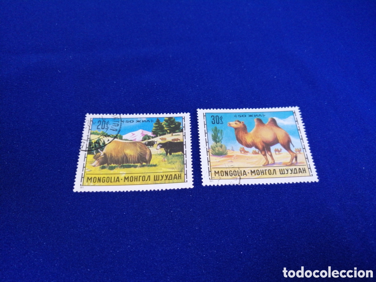 Timbres: MONGOLIA LOTE ANIMALES SELLOS USADOS MATASELLADOS