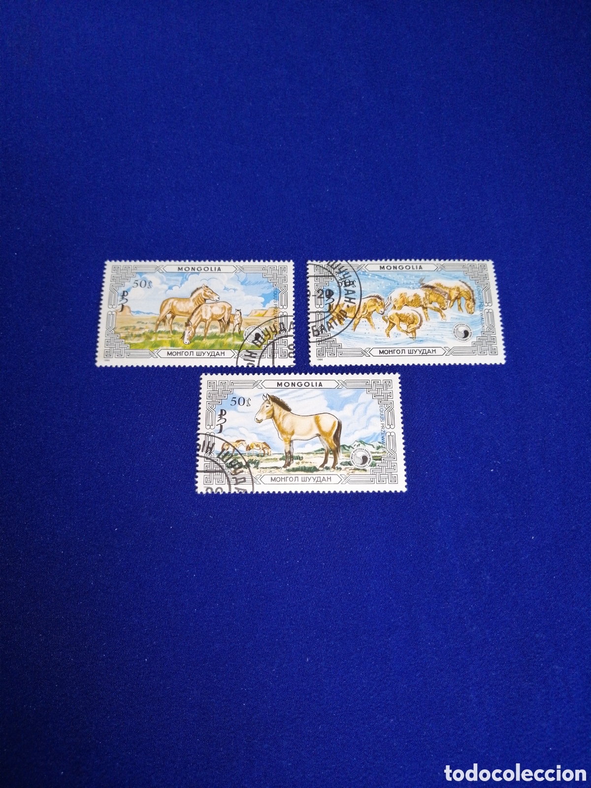 Stamps: MONGOLIA LOTE CABALLOS SELLOS USADOS MATASELLADOS
