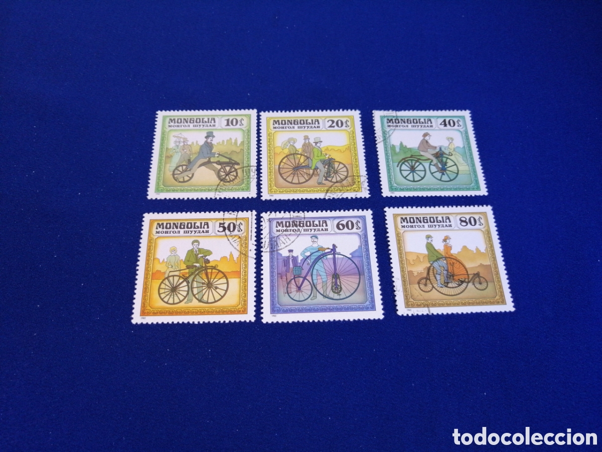 Briefmarken: MONGOLIA LOTE BICICLETAS SELLOS USADOS MATASELLADOS