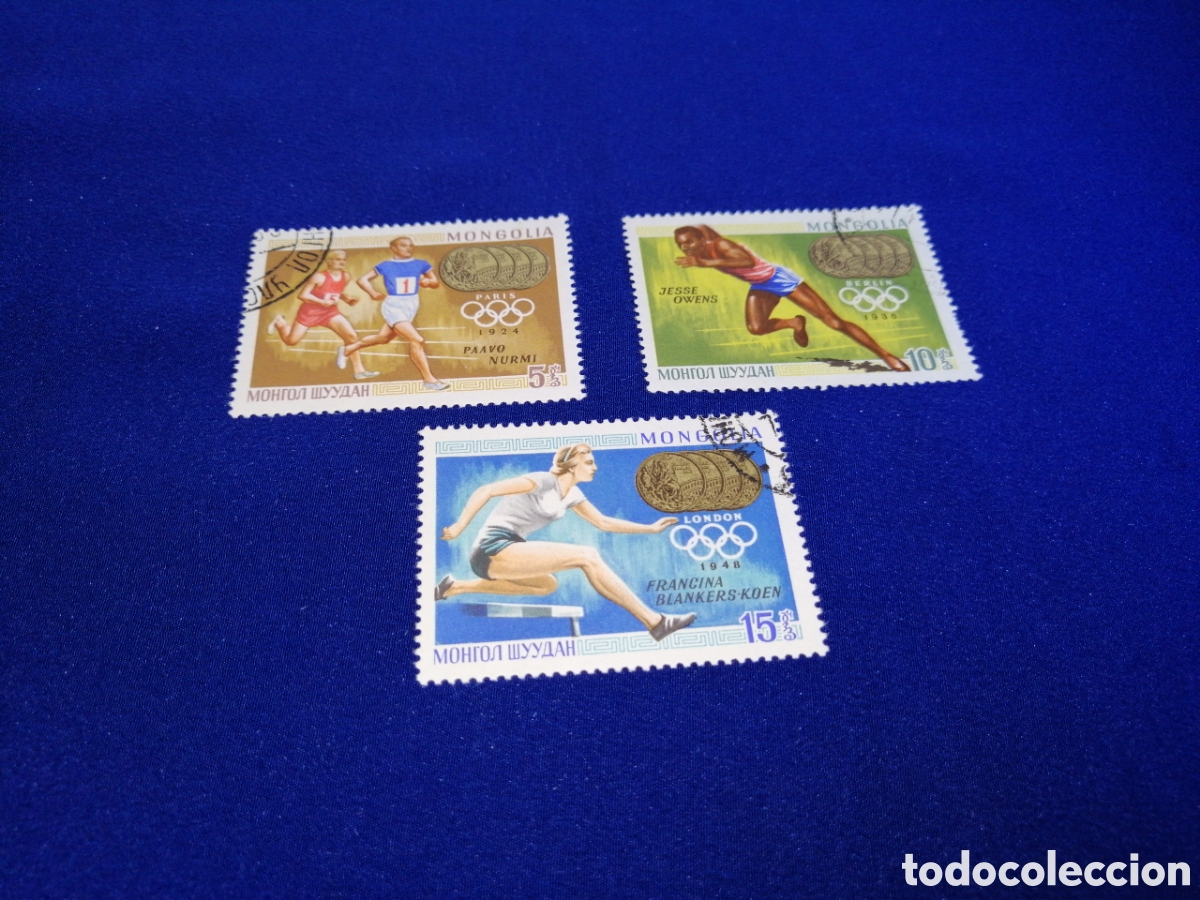 Stamps: MONGOLIA LOTE OLIMPIADAS LONDON 1948 SELLOS USADOS MATASELLADOS