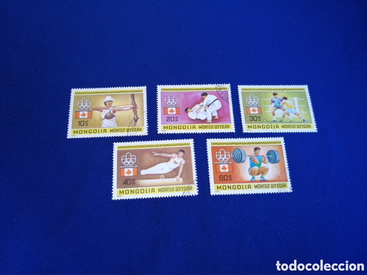 Timbres: MONGOLIA LOTE OLIMPIADAS MONTREAL 1976 SELLOS USADOS MATASELLADOS