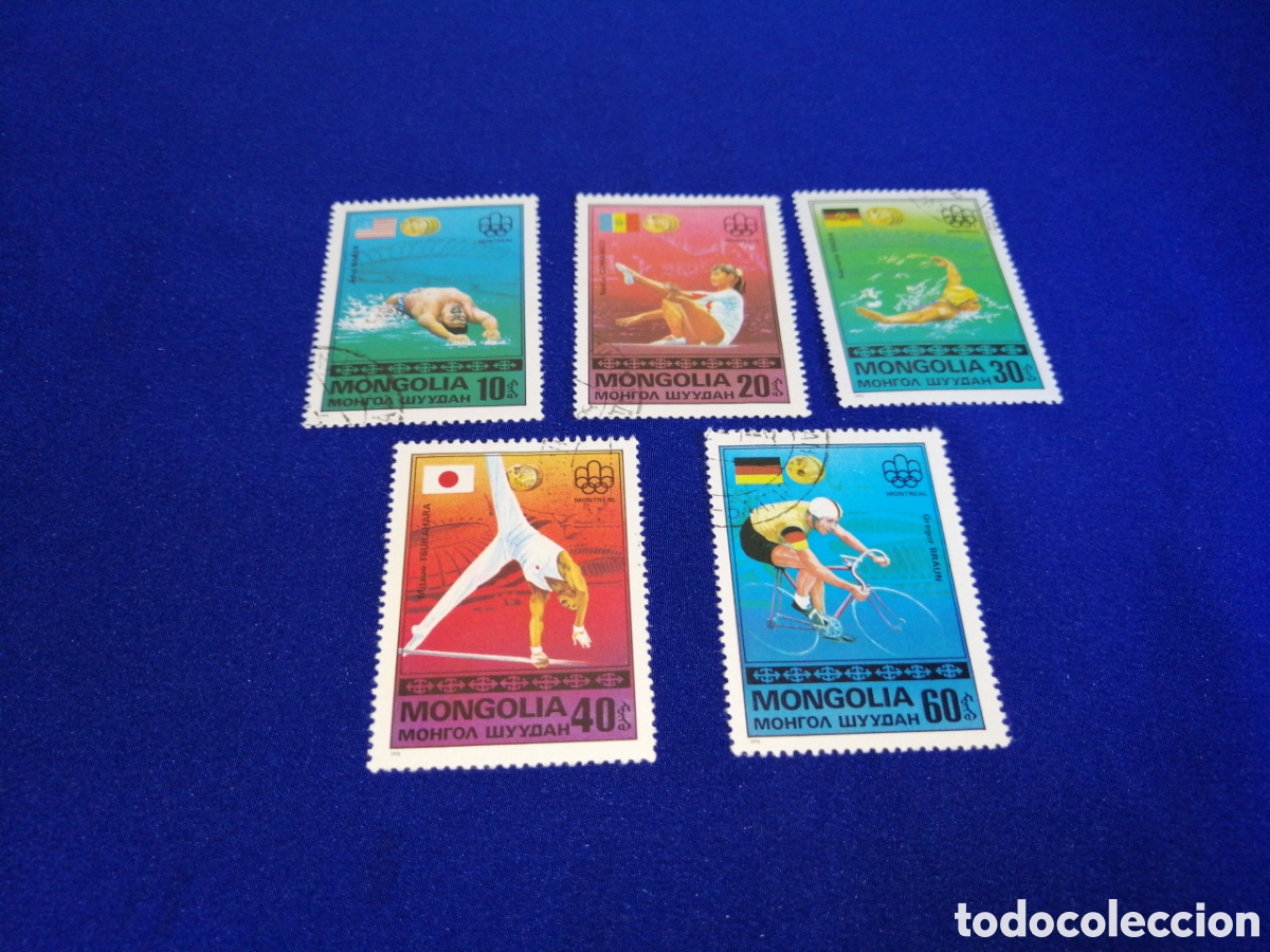 Timbres: MONGOLIA LOTE OLIMPIADAS MONTREAL SELLOS USADOS MATASELLADOS