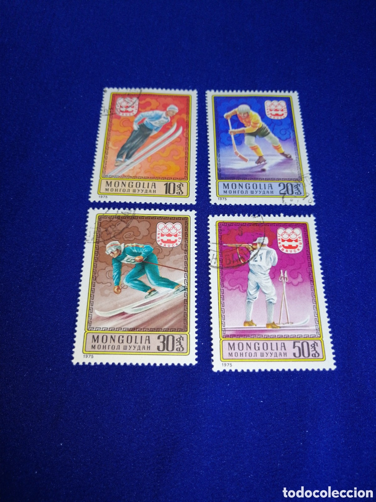 Briefmarken: MONGOLIA LOTE OLIMPIADAS INNSBRUCK 1976 SELLOS USADOS MATASELLADOS