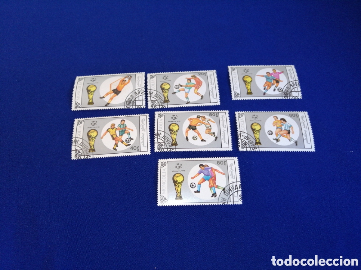 Briefmarken: MONGOLIA LOTE MUNDIAL ITALIA FOOTBALL SELLOS USADOS MATASELLADOS