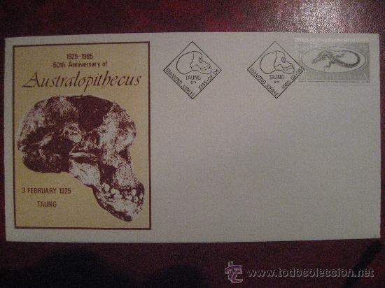 Sellos: SOBRE PRIMER DIA DE CIRCULACION,AUSTRALOPITHECUS, - Foto 1