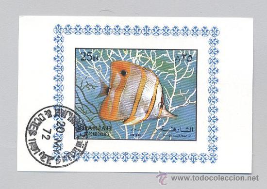 Sellos: sharjah HB- peces - Foto 1