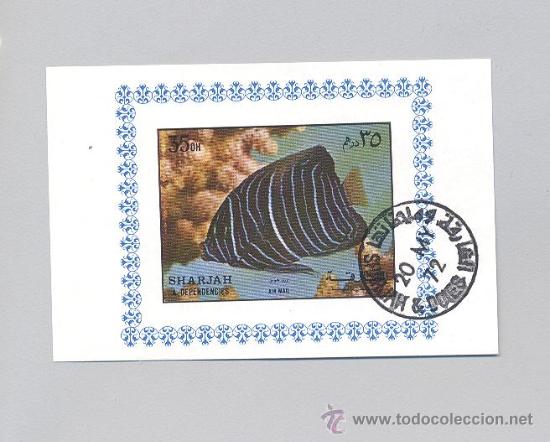 Sellos: sharjah HB- peces - Foto 1