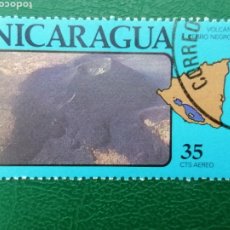 Sellos: NICARAGUA 1978. YVERT PA918. VOLCANES Y LAGOS.CERRO NEGRO. MONTAÑAS. PAISAJES. Lote 335448103