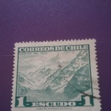 Sellos: SELLO CHILE USADO. 1968. LA LAGUNA DEL INCA. NATIRALEZA, PAISAJE. MONTAÑAS.. Lote 363527745