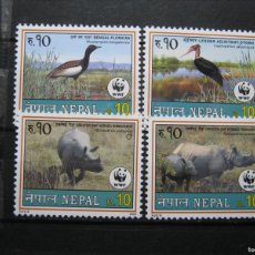 Sellos: NEPAL 2000 SERIE NATURALEZA WWF MNH** LUJO!!!. Lote 402013439