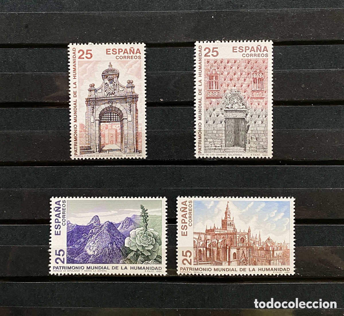 Sellos: Sellos, nuevo, de Espa&ntilde;a 1991 Edifil 3146/49 Edificios - Foto 1