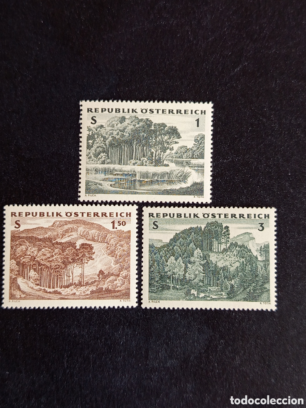 Sellos: AUSTRIA, 1962. Bosques. Yvert 961/3. Ver fotos. Pedido m&iacute;nimo 3 &euro;. Serie completa en nuevo