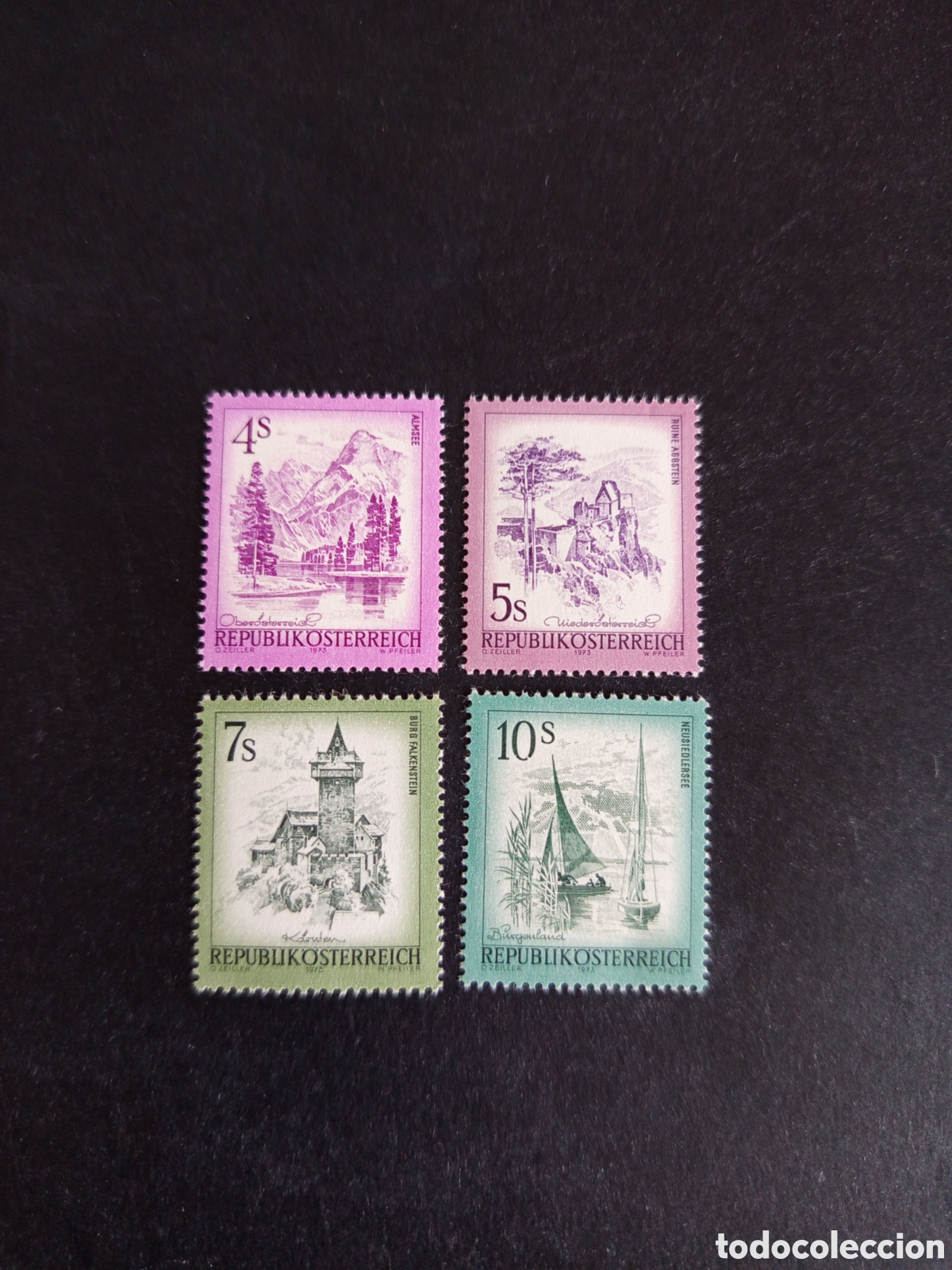 Sellos: AUSTRIA, 1973. Paisajes de Austria. Yvert 1259/62. Pedido m&iacute;nimo 3 &euro;. Ver fotos. Serie completa