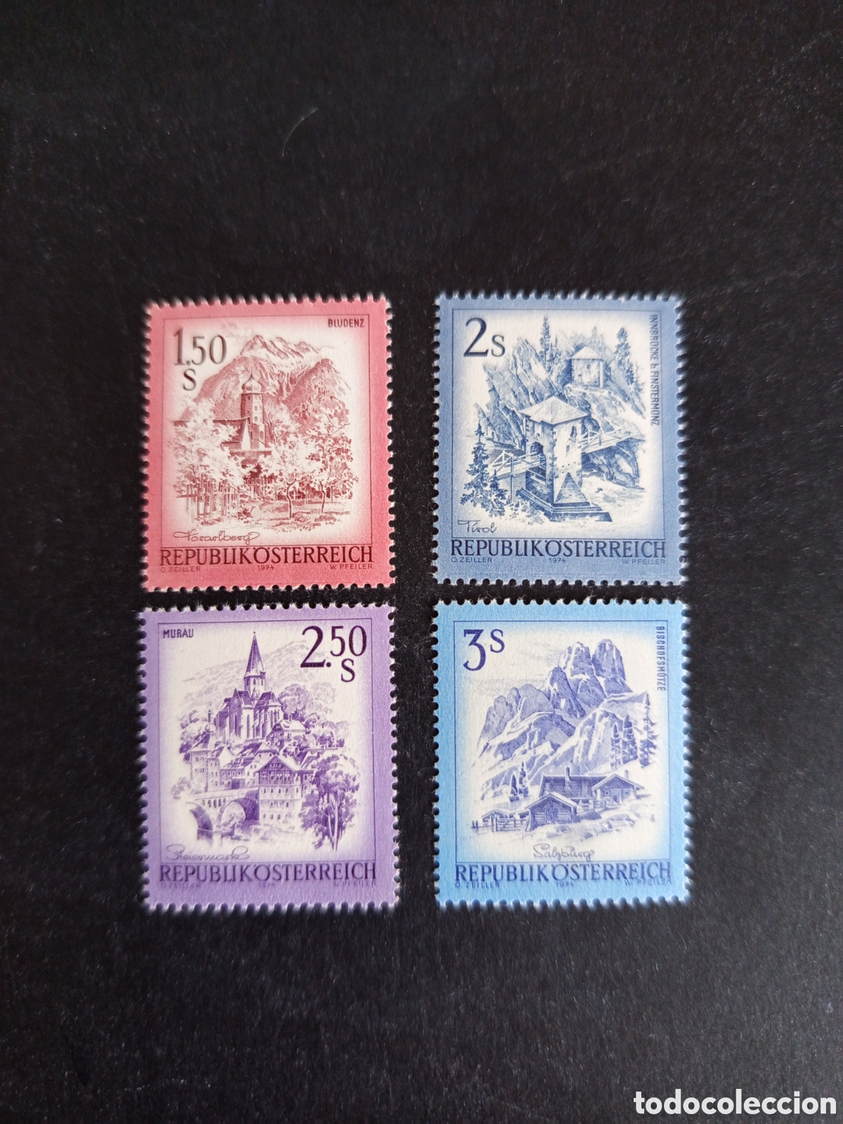 Sellos: AUSTRIA, 1974. Paisajes de Austria. Yvert 1269/72. Pedido m&iacute;nimo 3 &euro;. Ver fotos. Serie completa