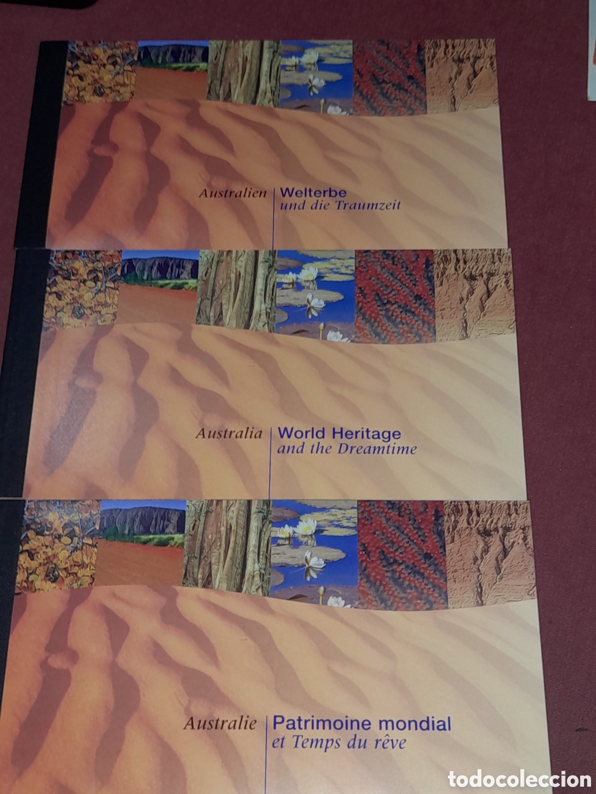 Sellos: Sello, Carnet Viena, Ginebra, EE. UU, Naciones Unidas nuevo 1999. UNESCO. Patri humanidad. Australia