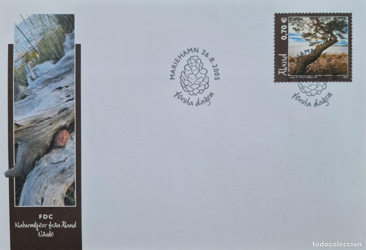 Stamps: Dos sobres de primer d&iacute;a de Aland 2005: entornos naturales