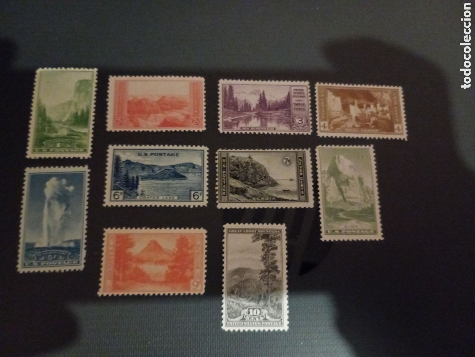 Sellos: Estados Unidos Parques Nacionales 1934 SC740-749 como nuevo casi nuevo
