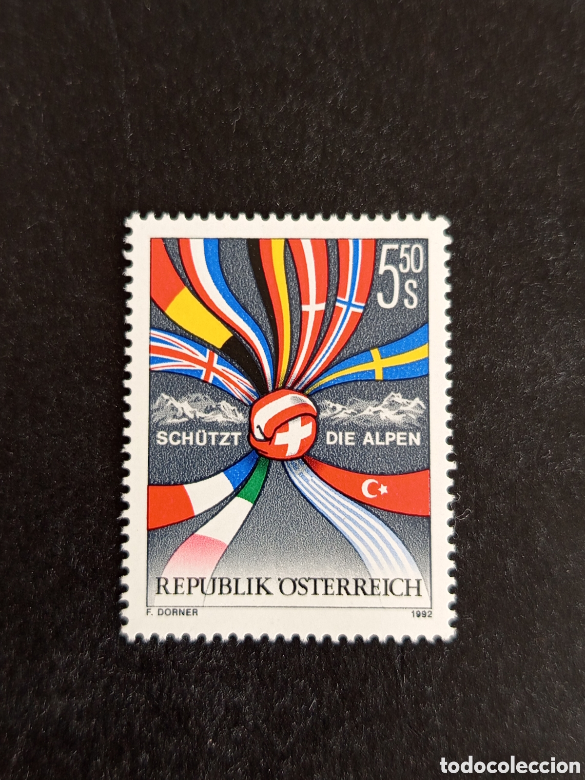 Sellos: AUSTRIA, 1992. Protecci&oacute;n de los Alpes emisi&oacute;n con Suiza. Yvert 1895. Pedido m&iacute;nimo 3 &euro;. Ver fotos .