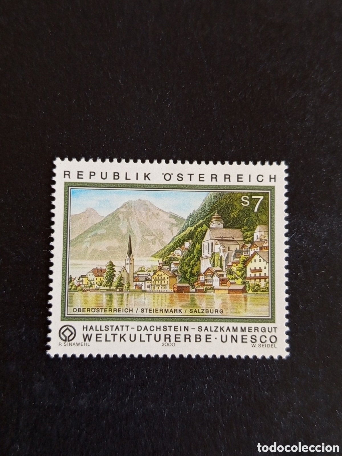 Sellos: AUSTRIA, 2000. Patrimonio de la Humanidad. Hallstatt. Pedido m&iacute;nimo 3 &euro;. Ver fotos.