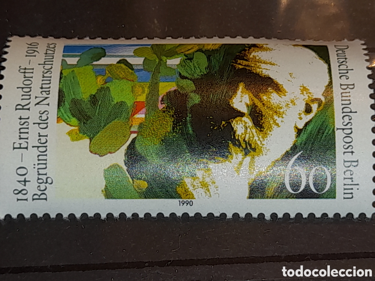 Sellos: Sello Alemania, Berlin nuevo 1990. 15Aniv fundacion proteccion naturaleza. E. Rudorff. Flora Plantas