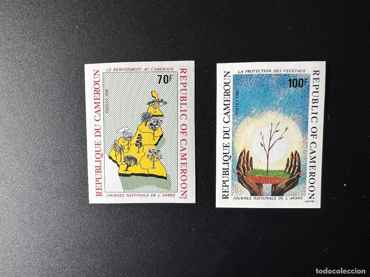 Selos: Camer&uacute;n 1986 Mi.1143 - 1144 ND D&iacute;a Nacional de la Reforestaci&oacute;n &Aacute;rboles
