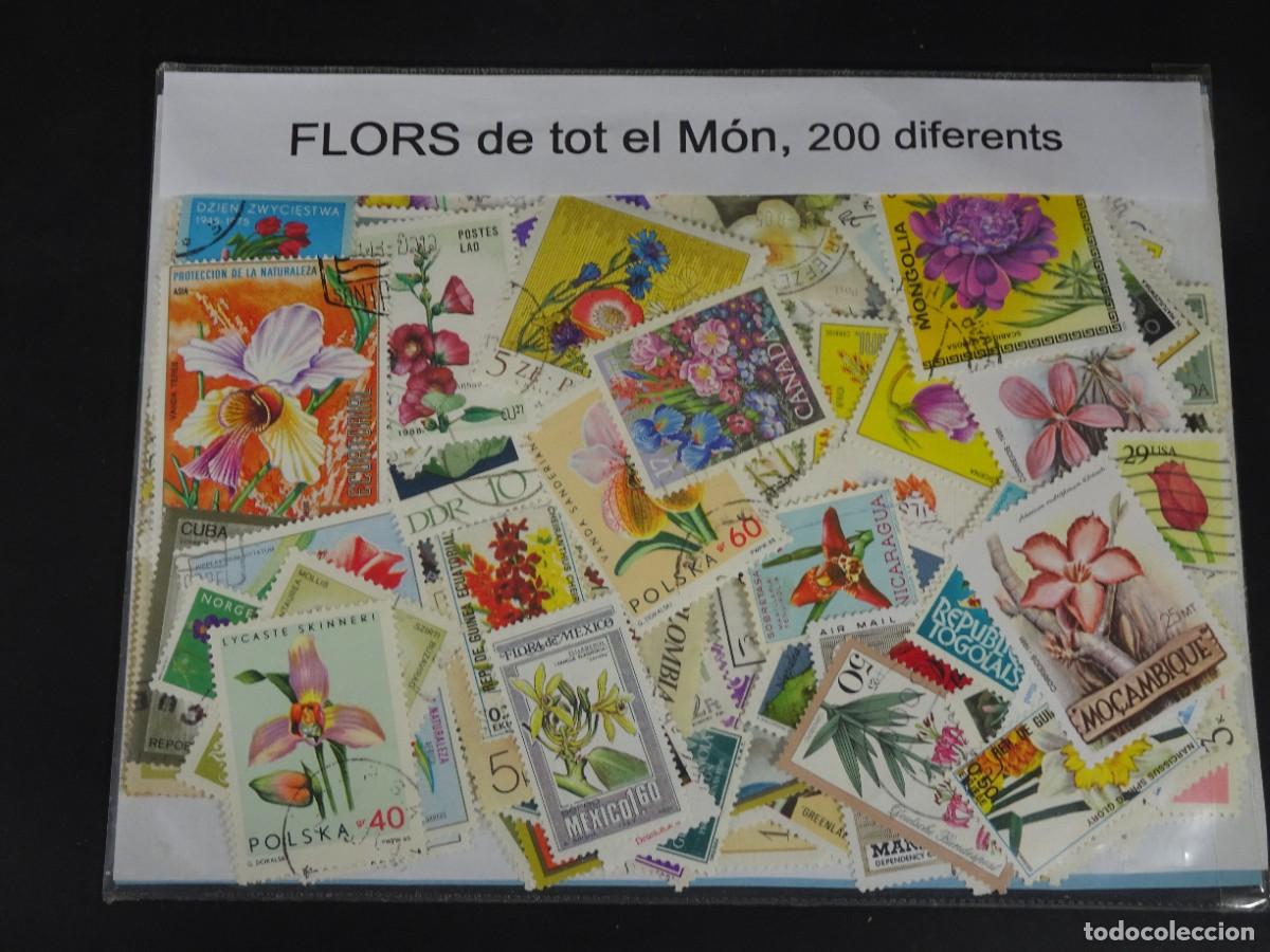 Sellos: LOTE SELLOS FLORES DE TODO EL MUNDO , NUEVOS 200 DIFERENTES , VER FOTOS